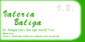 valeria baliga business card